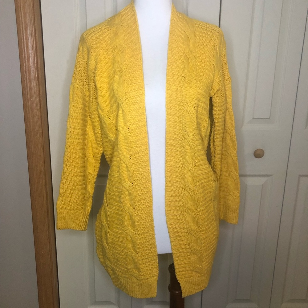 Women’s Mustard Yellow Duster Sweater